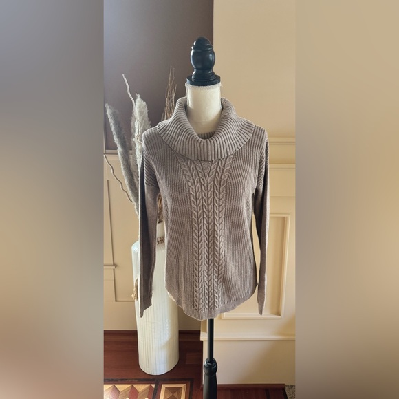Banana Republic Taupe Cowl Neck Sweater - Picture 1 of 10